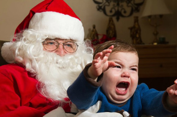 El temor de los niños a Santa Claus