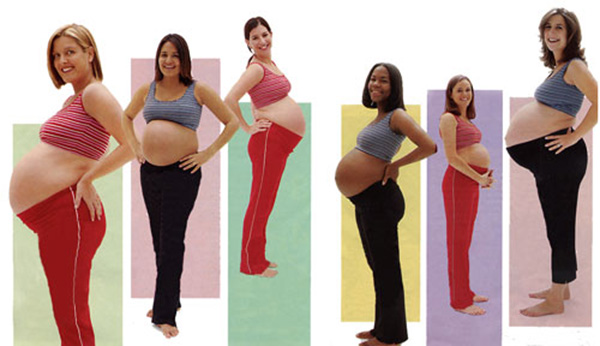 La forma de la barriga durante el embarazo