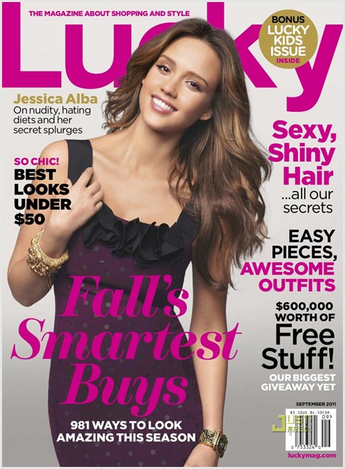 Jessica Alba en Lucky Magazine septiembre 2011