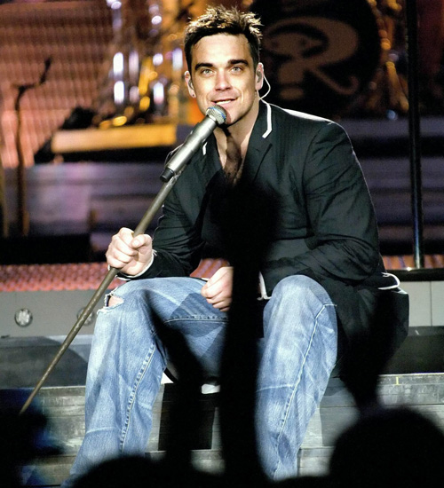 Robbie Williams quedó al desnudo en un concierto en Dublín